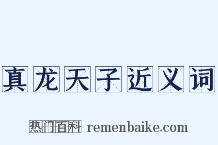 真龙天子近义词是什么意思的图片